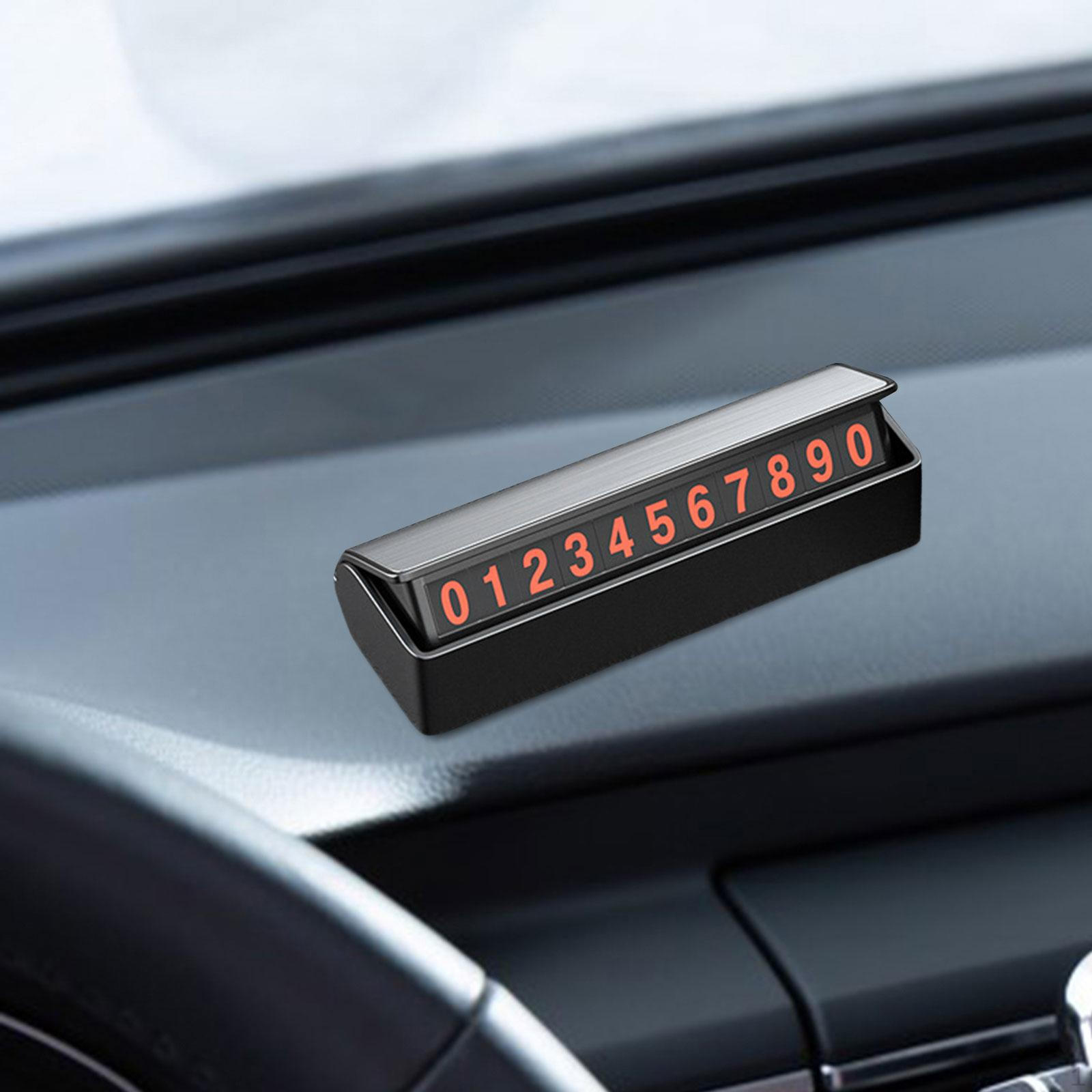 

Автомобильный номер телефона, украшение на приборной панели, скрытая парковочная карта Alloy Silver