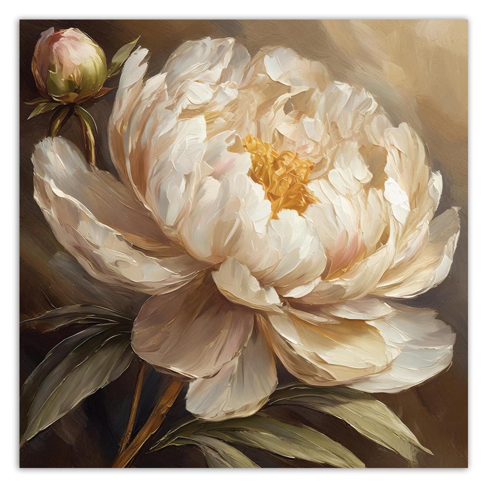 Canvastryck, Målad pion