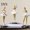 Statuetă Balerină Stabilă, Figurină Dansatoare, Balerină cu Bază Rotundă, Figurine Ornamentale din Rășină, Decor Elegant pentru Birou, Dormitor, Studio de Dans