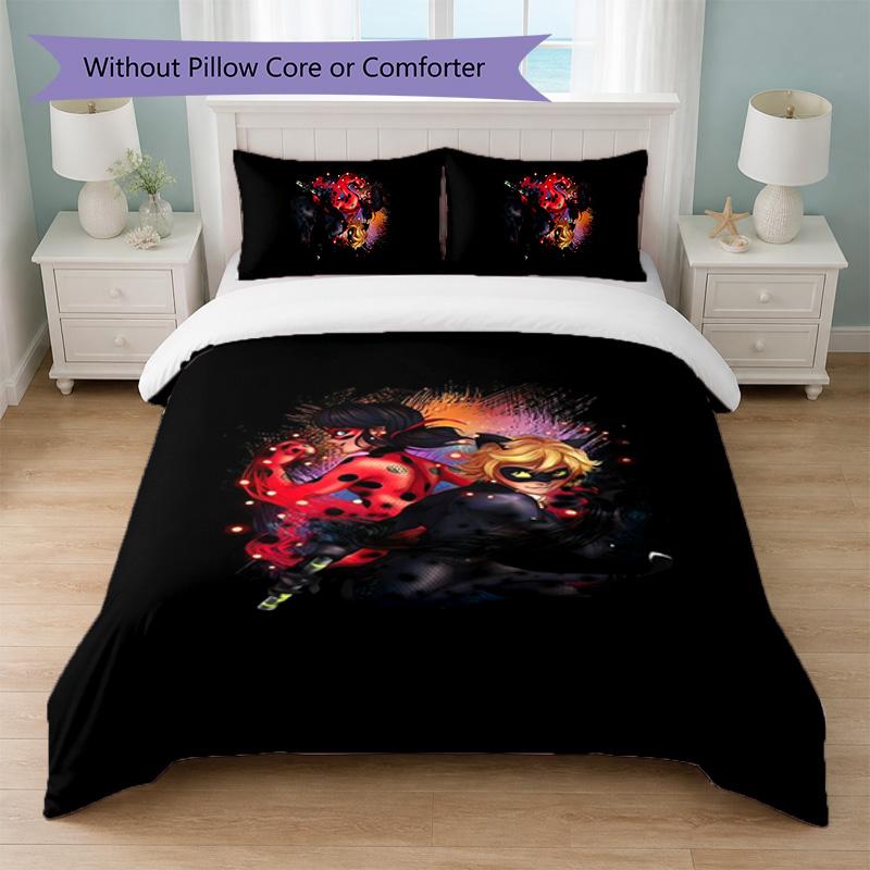 Miraculous Ladybug Print 3Pcs Duvet Cover