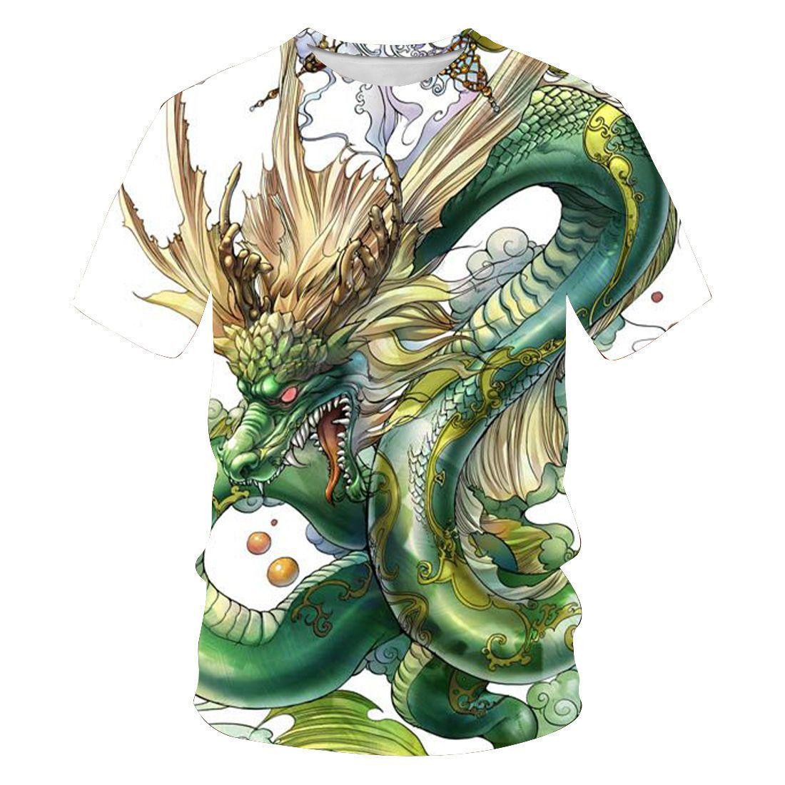 T-shirt Esclusivamente da Uomo, T-shirt a Maniche Corte Girocollo Stampata Digitalmente 3D 5XL