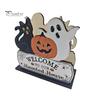 Halloween Party Supplies Wooden Napkin Holder, Ghost Pumpkin Decorative Tabletop Tissue Dispenser, Festive Desktop Decoration Paper Storage Organizer