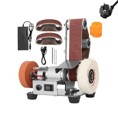 Multiple Purpose Sanding Buffing Polishing Machine 220V 7 Variable Speeds Includes 20 Replacement Belts Steel Rubber Construction