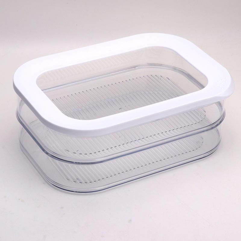 Scatola Trasparente Lavabile in Lavatrice per Alimenti, Transfrontaliera, con Coperchio per Frigoriferi da Cucina