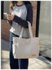 Retro Multi-Pocket Canvas Tote - Large Capacity Korean Style Shoulder Bag for Women