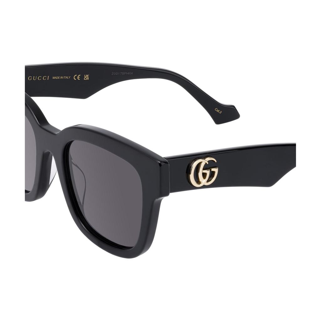 Gucci Square Acetate Sunglasses With Integrated Nose Pads Unisex Sunglasses Black GG0998S