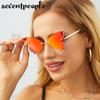 Diamond Butterfly Sunglasses Women  Luxury Brand Designer Fashion Rimless Sun Glasses For Female Unique Party Shades Eyewear