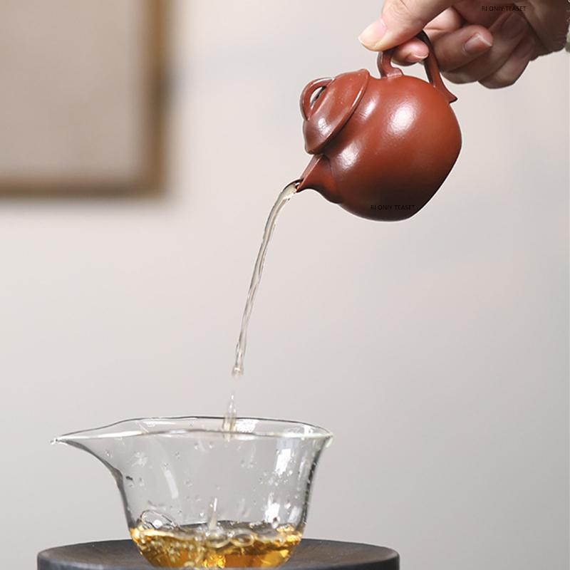 85ml Yixing Purple Clay Teapots Creative Handmade Small Capacity Tea Pot Household Beauty Kettle Chinese Raw Ore Zisha Tea Set