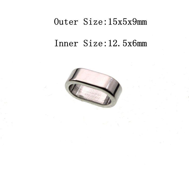 10pcs Stainless Steel Metal Big Hole Tube Spacer Beads for Jewelry Making Fit Charm Leather Bracelet DIY Handmade Findings