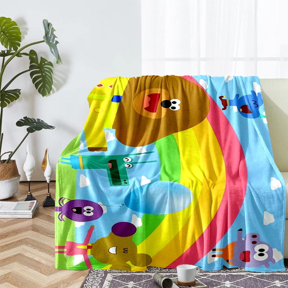 Hey Duggee Theme Printed Blanket - Perfect for Couch, Bed, Travel & Outdoor Use | Machine Washable, Cozy & Durable.