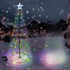 1 Pack Outdoor Christmas Decorations 60CM Height Waterpoof Spiral Solar Christmas Tree Lights 8 Modes Lights for Garden Patio Yard Walkway Driveway