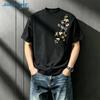 Jeanswest Men's "Golden Branch Bird" Print Loose Fit Cotton T-Shirt