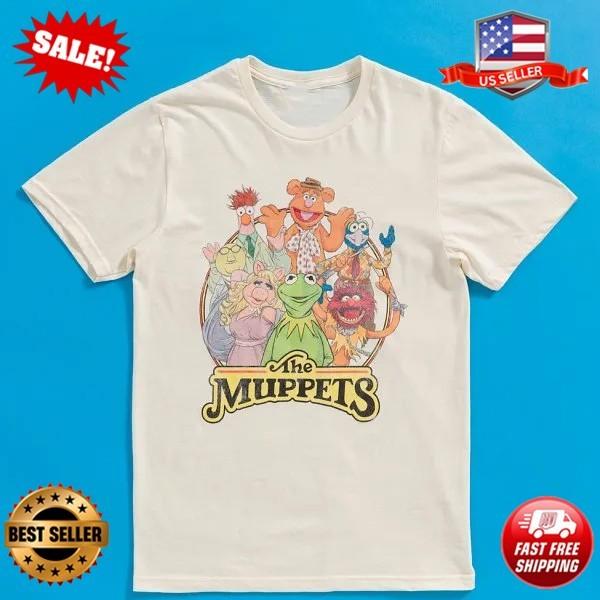 Disney The Muppet Show Gang Natural T-Shirt Muppet Graphic Cartoon shirt S-5XL S