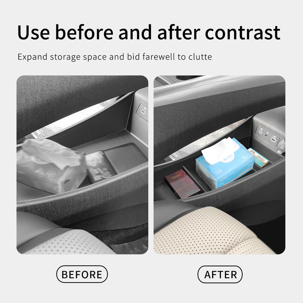 for BYD Dolphin 2025-2026(Intelligent Driving Edition)Center Console Lower Layer Storage Box Car Accessories Tidying Storage Box