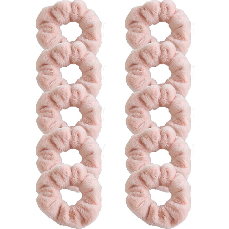 Korean Style Plush Candy Color Hair Ring Woman Cute Sweet Fashion Scrunchie Hair Accessories