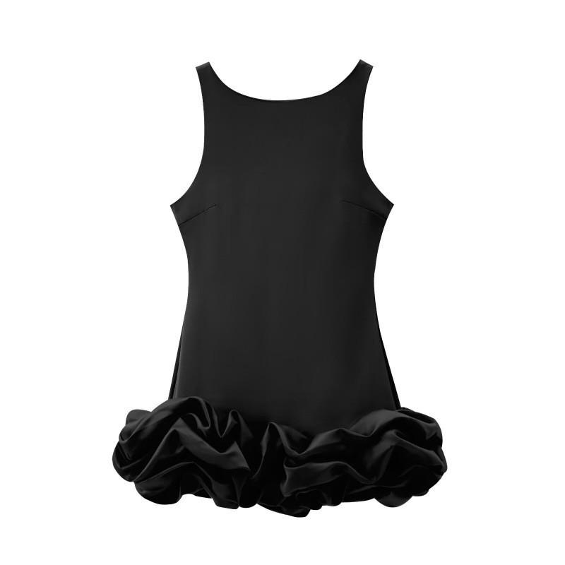 Sequin Sleeveless Slip Mini Dress A-line Flared Hem Party Outfit