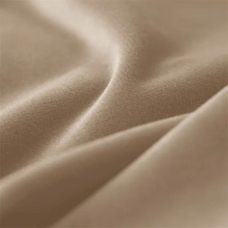 Color Velvet Dining Chair Cover Duckbill Elastic Chair Slipcover Dirty Proof Seat Protector For Living Room Kitchen 1Pc Solid