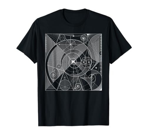 Sacred Geometry, Fibonacci Sequence Spiral, Geometry, Mathematics T-Shirt