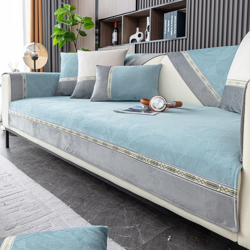 

Подушка для дивана Четыре сезона Универсальная Легкая Роскошь Голландский Бархат Подушка для сиденья Полотенце для спинки Современный Простой Чехол для дивана Высококачественная Ткань для чехла 70*70cm