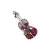Mini Violin Musical Instrument High End Exquisite Craftsmanship Pin Brooch Rhinestone Bass Retro Pins Clothing AccessoriesRetro Jewelry