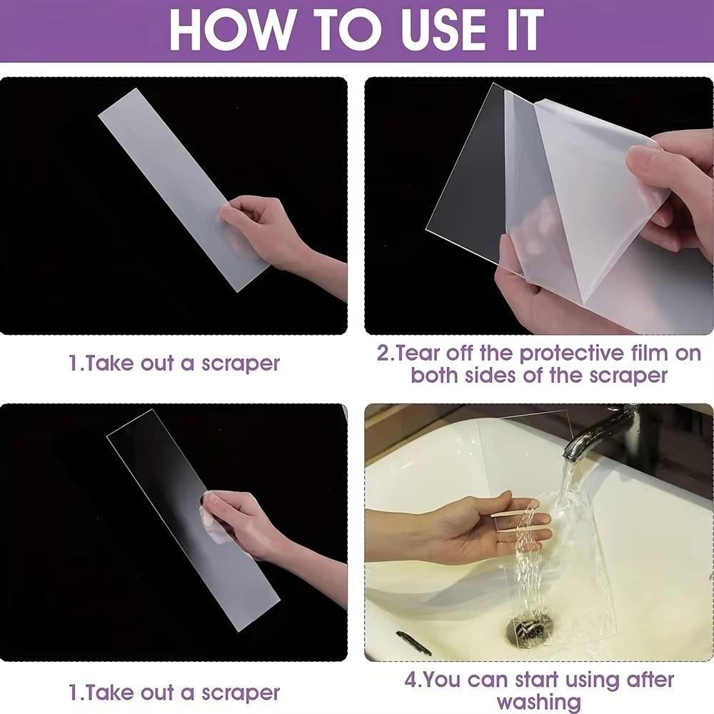 Clear Frosting Scraper Acrylic Cake Decorating Scraper Durable Cake Scraper