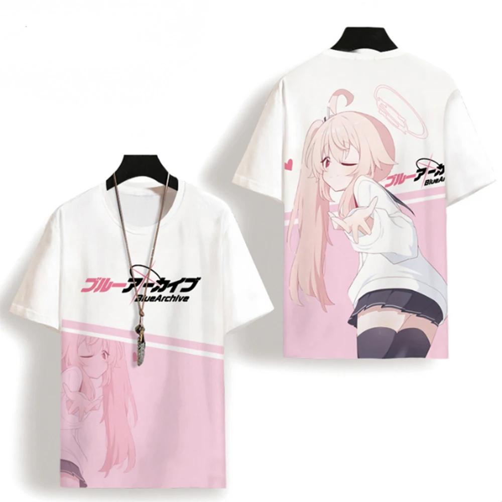 Round Neck 3D Anime Girl Character Graphic Print Fashionable Short Sleeved Men's and Women's Unisex T-shirts - Soft Summer Relaxed Fit Clothing