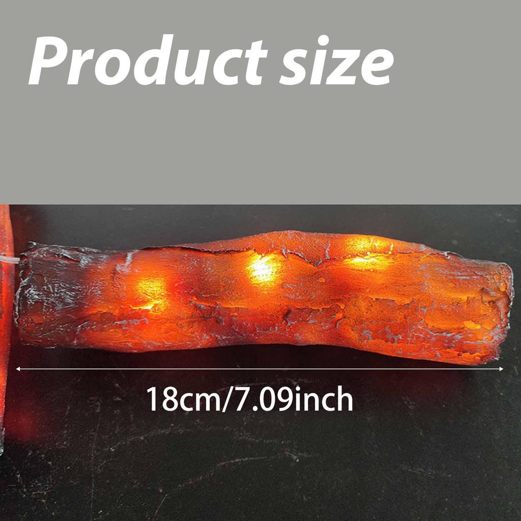 4 Pieces Fireplace Log Light Artificial Electric Decoration Accessories Resin