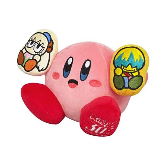 San-Ei Boeki Kirby 30th Basic is Round Plush Toy W17.5xD12.5xH11cm