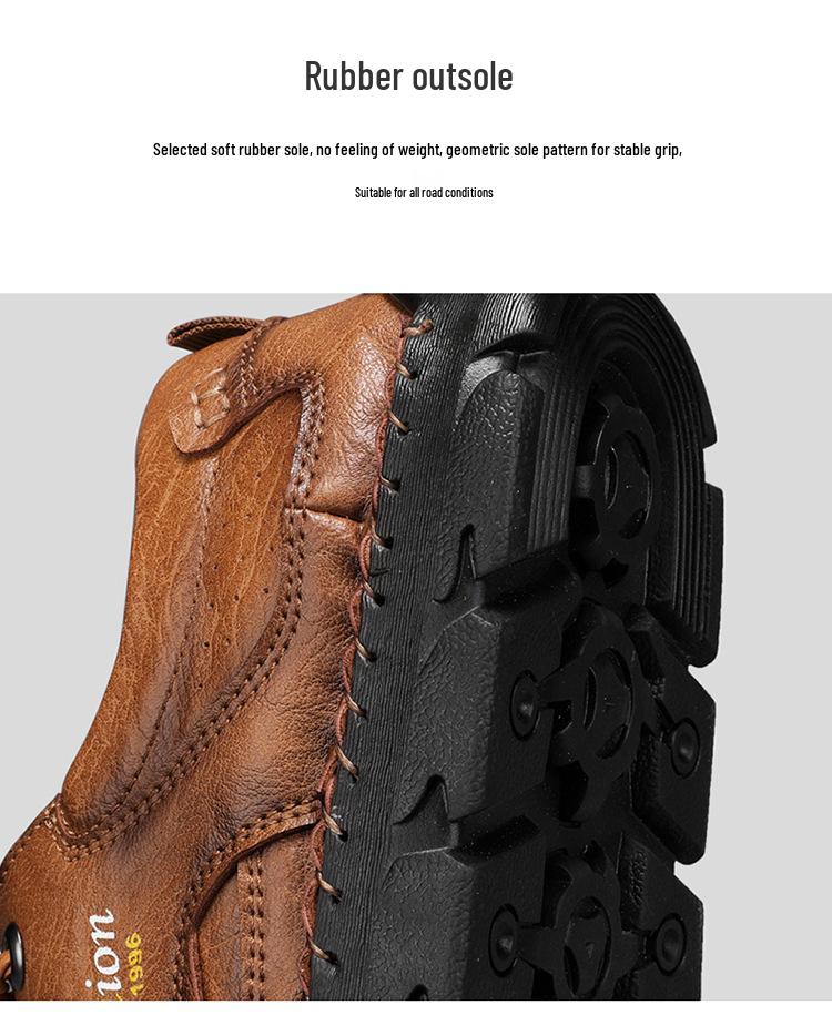 Men's Plus Size Hand-Stitched Casual Low-Top Shoes