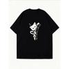 White T Shirt With Cute Cat Print For Casual Wear