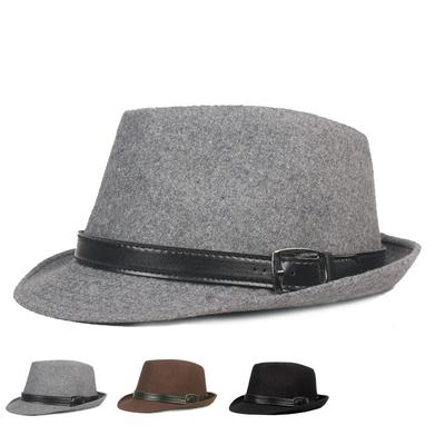 Cappello di lana autunno primavera Cappello da barone Cappello britannico Cappello da jazz da uomo Cappello da gentiluomo