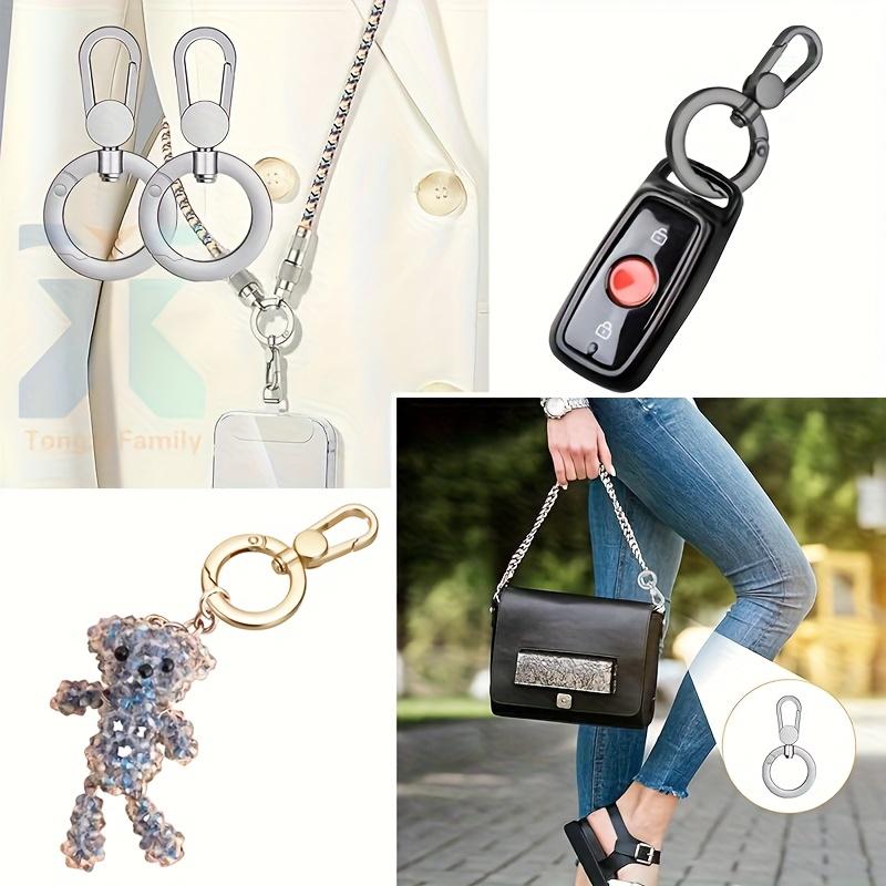 Double Spring Hook with Metal Lobster Clasp and Ring Spring Hook,Suitable for DIY Crafts,Keychains,Handbags,Wallet Straps