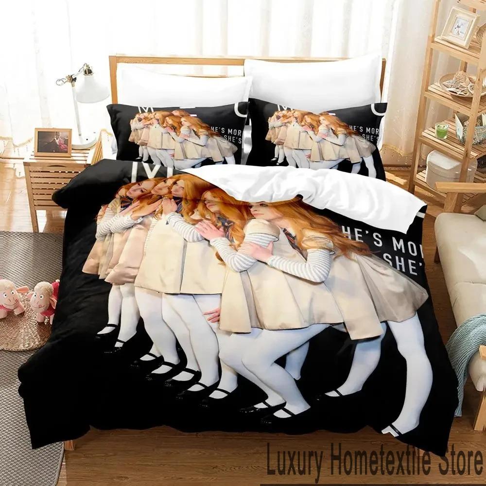 3D Tisk M3GAN Film Ložní souprava Chlapci Dívky Twin Queen King Size Povlak na přikrývku Povlak na polštář Postel chlapci Dospělí Domácí textil