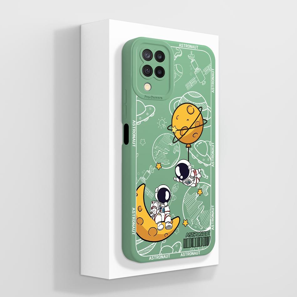 For Samsung Galaxy A12 M12 F12 Case Funny Anti Drop Liquid Silicone Phone Shell For Samsung A 12 High Quality Soft Back Cover