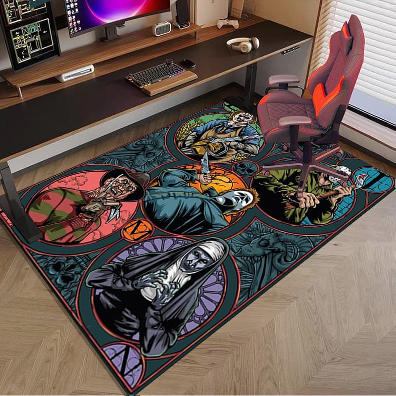 Horror Movie Characters Carpet, Chair Rug,Rug for Office Bedroom living rooms, Doormat decor Fan Gift Christmas Gift
