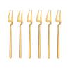 Set di 6 Forchette Nere Set Forchette Torta da Tè Snack Posate Stoviglie Acciaio Inossidabile Opaco Servizio di Posate Forchetta da Dessert Frutta
