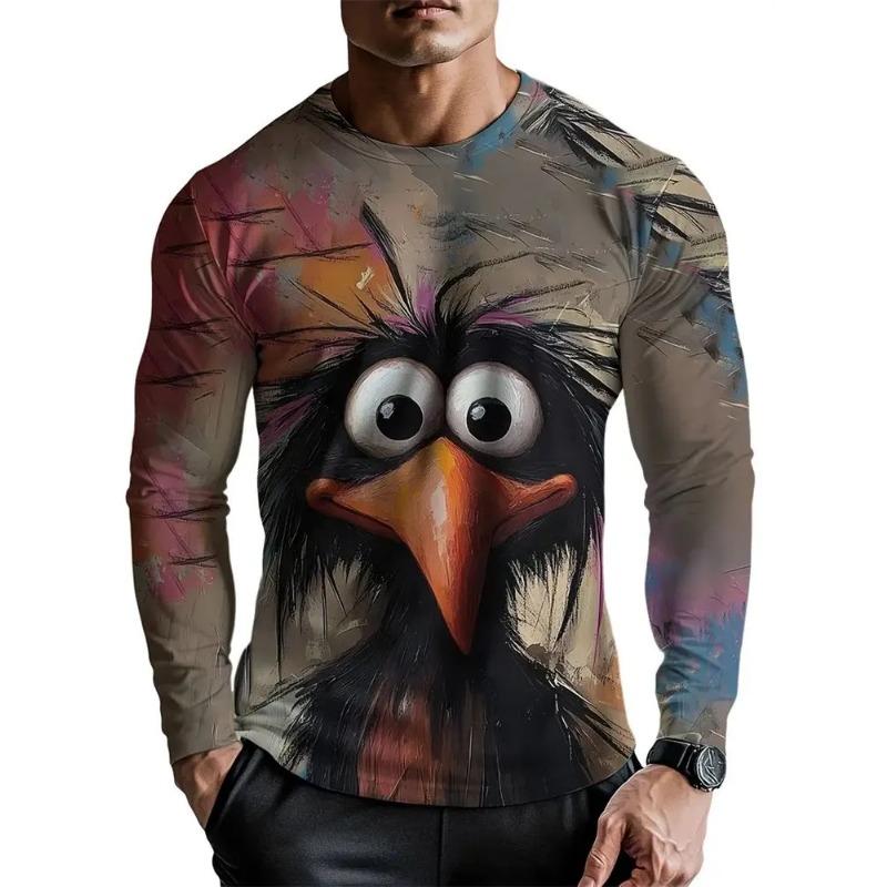3D Men's T-shirt Animal Pattern T-shirt Summer Street Round Neck Top Oversized T-shirt