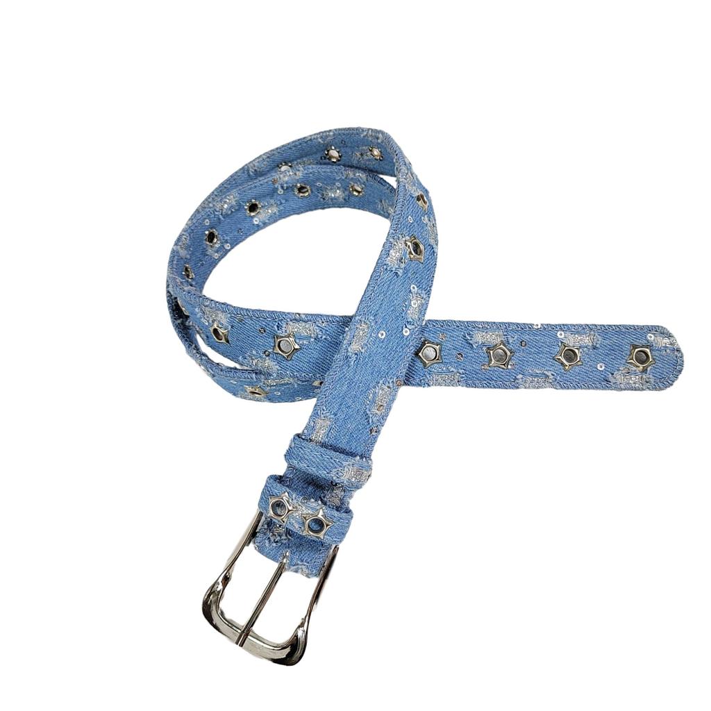 Stilvoller Sternverzierter Taillengürtel für Damen Mädchen Vielseitiger Jeans-Bund Verstellbare Freizeit-Hosen Taillen-Dekor