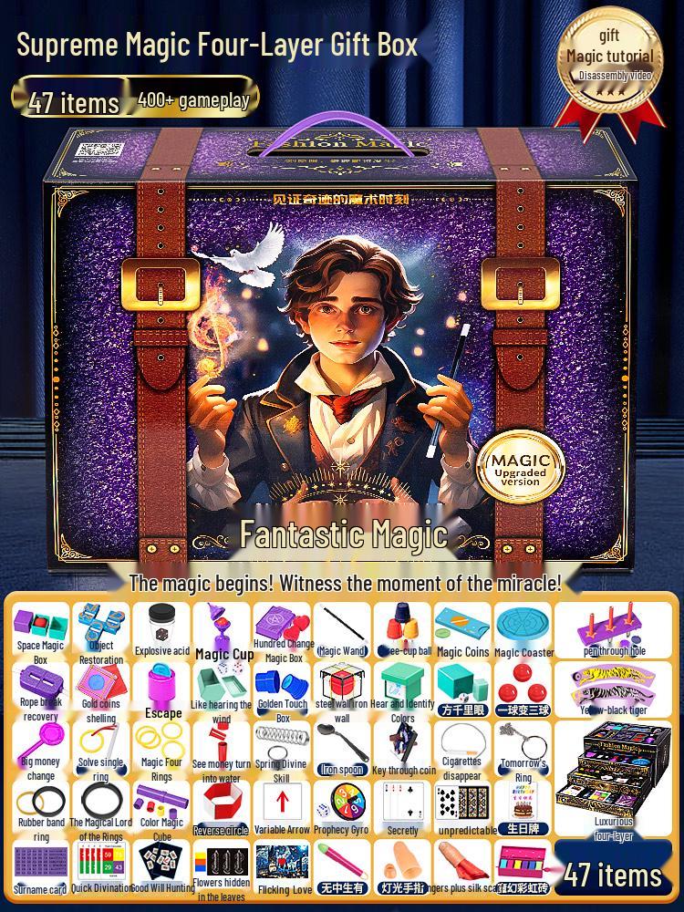 Children's Magic Tricks Gift Box Set for Boys and Girls - 2025 Children's Day
