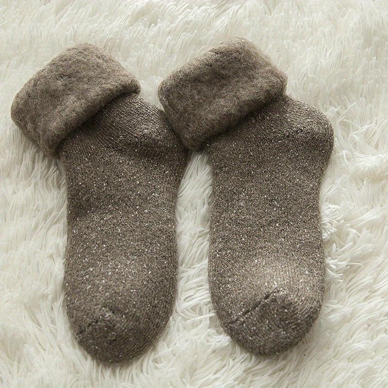 Dicke, aufgebürstete Plüsch-Wintersocken für Damen - Große Größe, Warme Ski- und Bodensocken, Geeignet für jedes Wetter, Gemütliche Schlafsocken