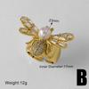 Simple Bee Statement Women Rings Copper Gold Plated Beetle Insect Open Wide Ring  Jewelry