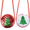 Porta-moedas 2023 Bolsa para Armazenamento de Fones de Ouvido Presentes de Natal Padrão Papai Noel Rena Porta-moedas Chave Moeda Bolsa de Moedas Porta-moedas Vermelho
