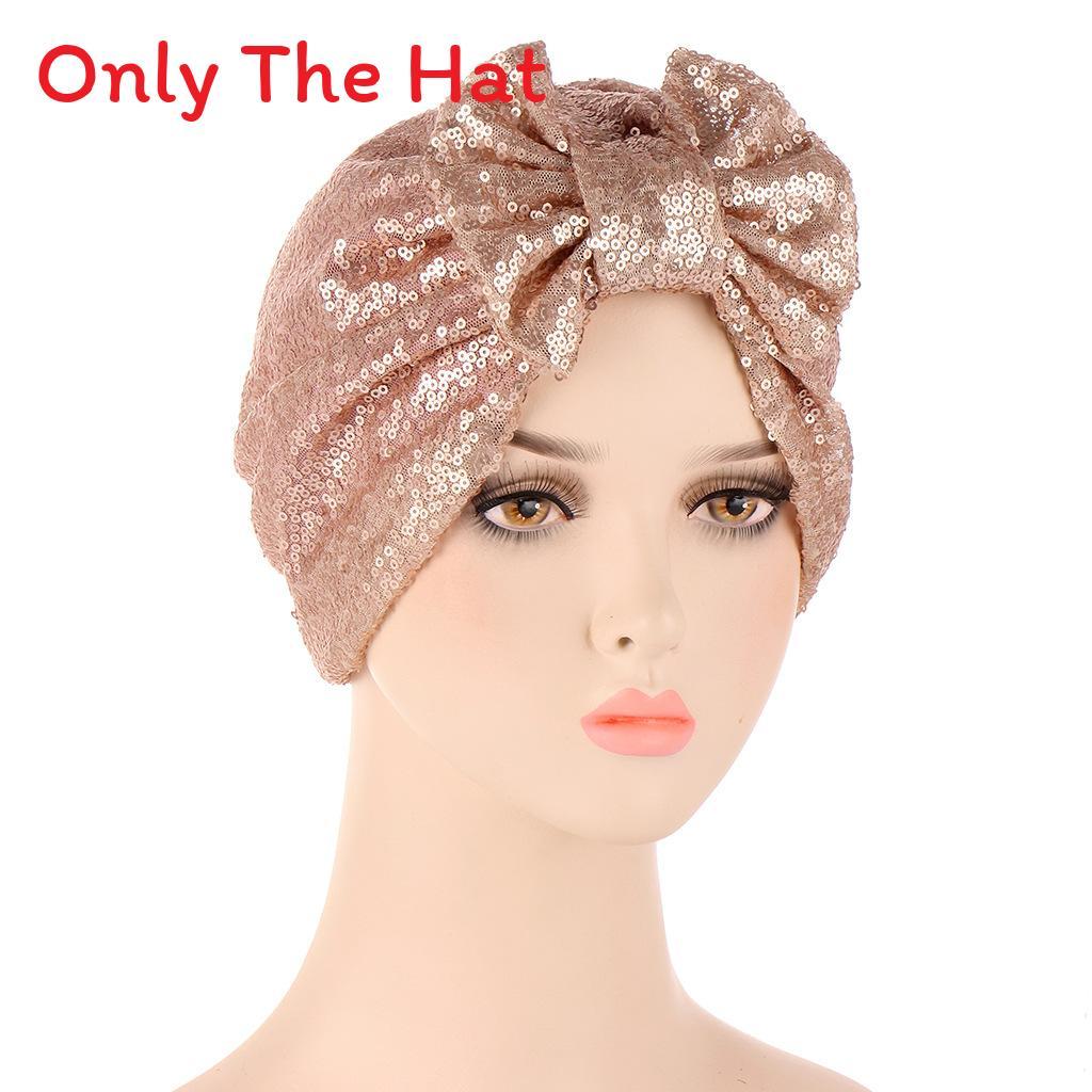 Summer Ladies Turban Head Wrap With Butterfly Bow And Sparkle Accents For Casual Wear