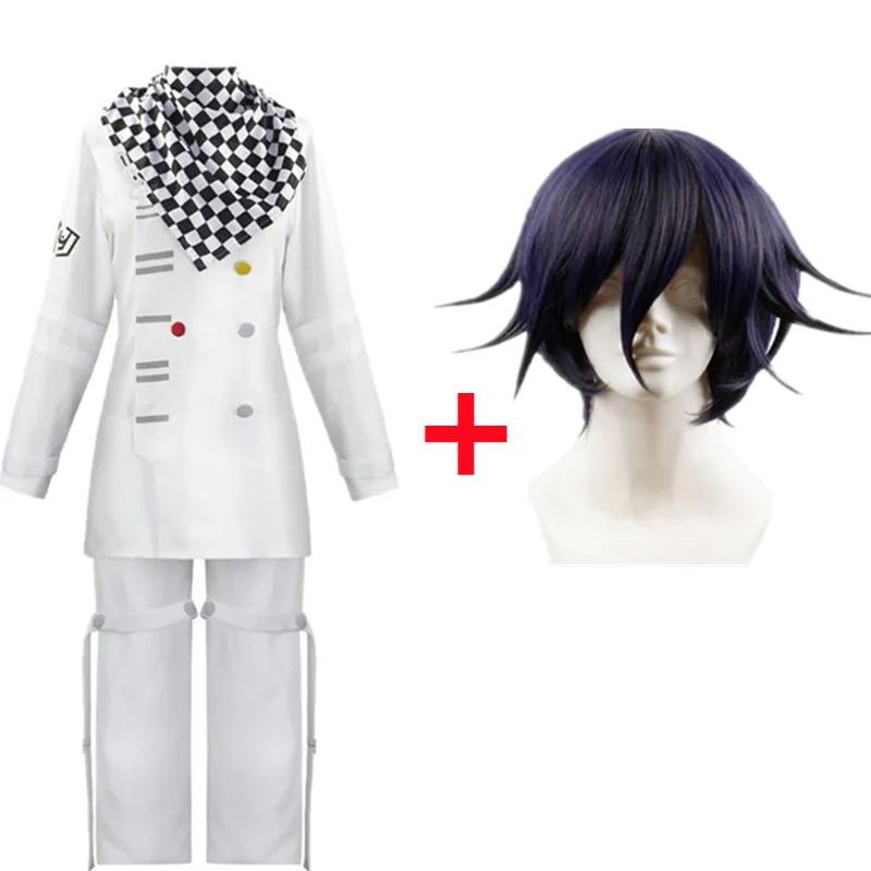 Danganronpa V3 Kokichi Oma Cosplay Kostuum President Uniformen Mantel Volledige Set Halloween Carnavalskleding XXXL&Dangan ronpa white
