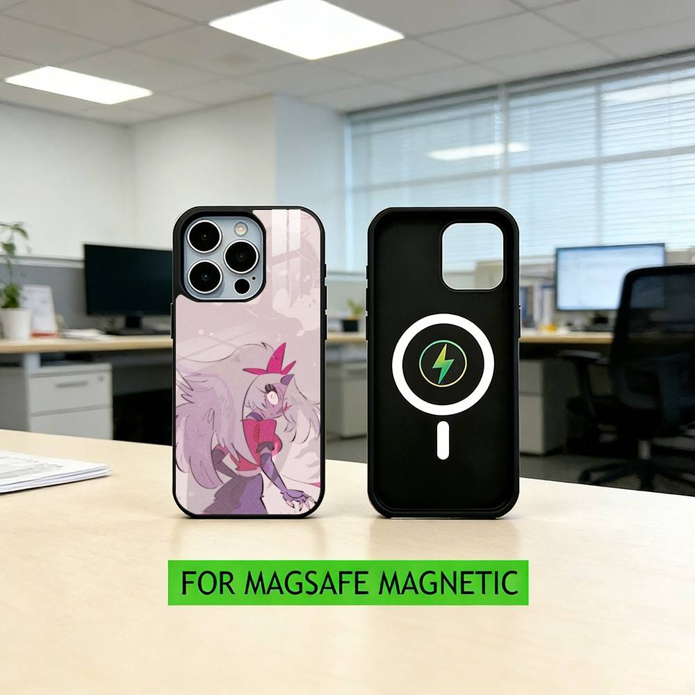 H-hazbin Hotel V-veggie  Phone Case For iPhone17,16,15,14,13,12,11 Plus,Pro Magnetic For Magsafe Wireless Charging