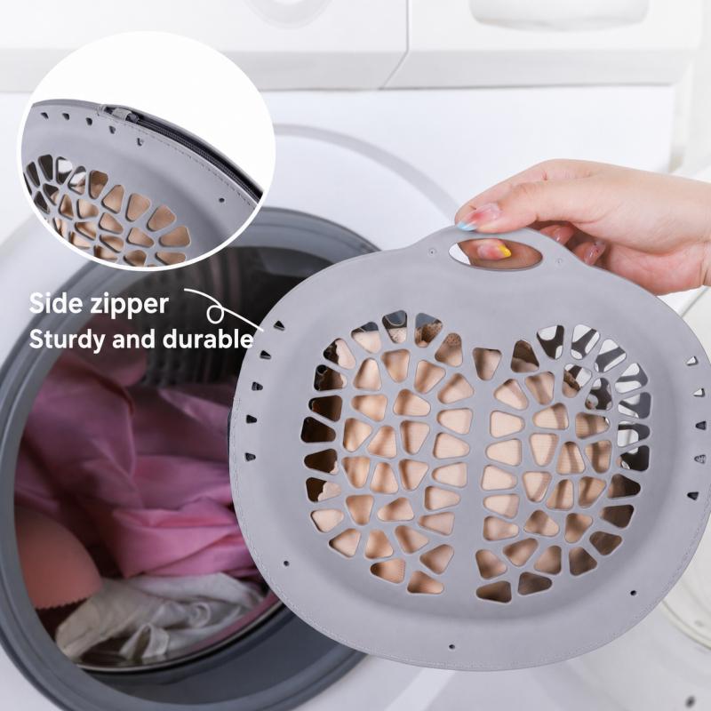 Bra Laundry Bag TPR Mesh Zipper Protective Underwear Washing Machine Cage Anti Deformation Delicate Clothing Holder For Home Travel Use