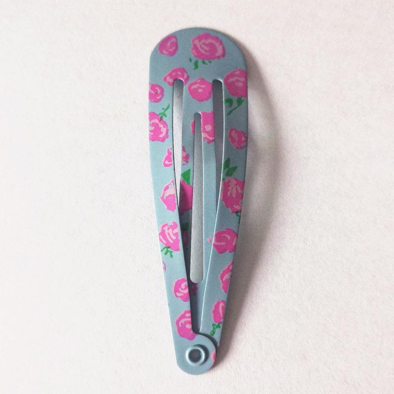 Trendy Kids' Hair Accessories: Cute Animal Metal Hair Clips & Waterdrop Print Crown Side Pins