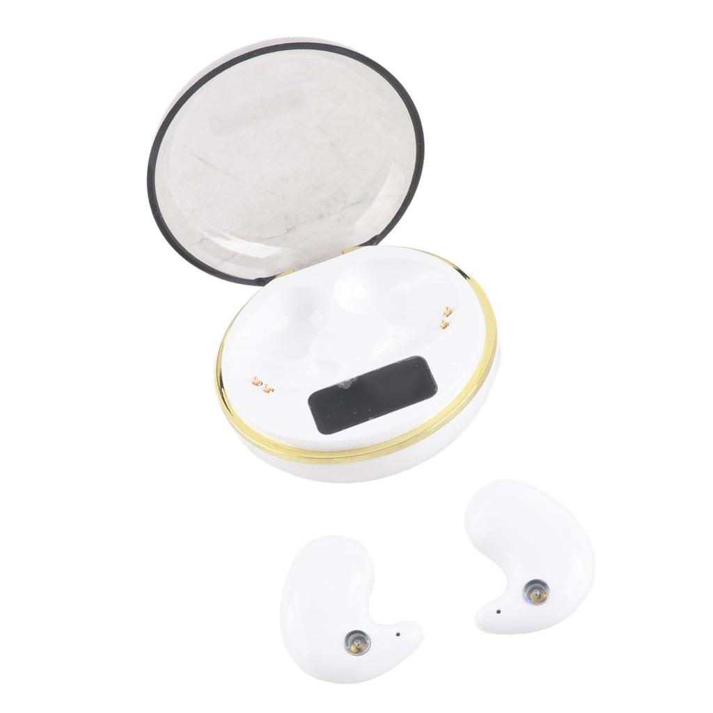   Earbuds with Digital Display Charging Case Stereo Wireless Earphones for Sleep Work Music Built in Battery