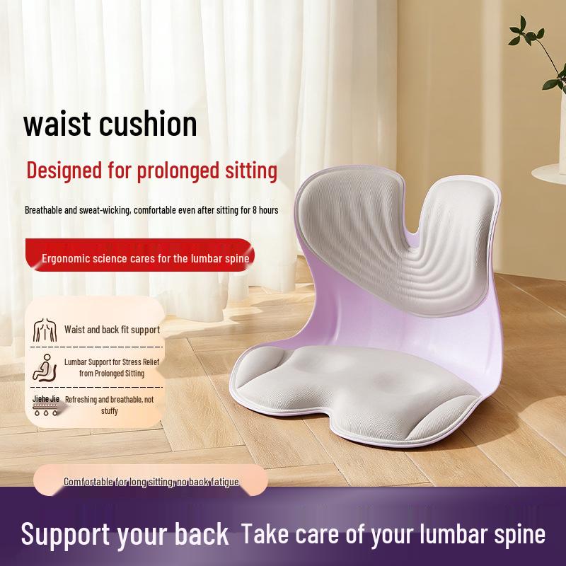 Ergonomic Lumbar Support Seat Cushion for Long Sitting in Office