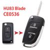 For Peugeot 207 307 308 407 3008 5008 807 Citroen C3 Picasso C2 C4 2 Button Folding Remote Smart Flip Key Fob Case Cover Shell